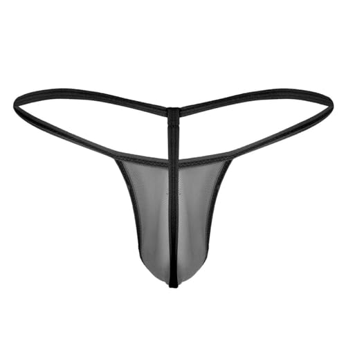 Mens Stretchy Mesh Sheer See Through Micro Bulge Pouch Sexy G-String Thongs Underwear2