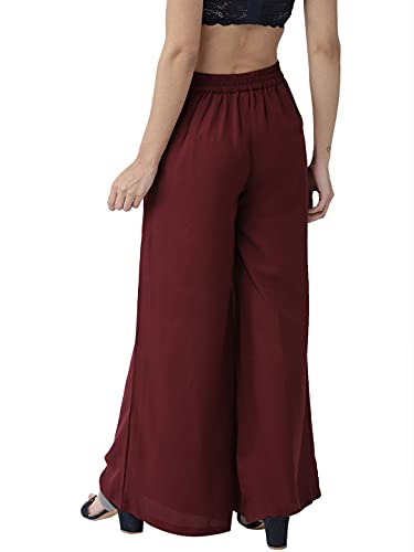 Image of Style Quotient Women Black Solid Flared Palazzos