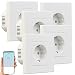 Produktbild Luminea Home Control Amazon Alexa Steckdose: 5er-Set WLAN-Unterputz-Steckdosen mit Verbrauch-Messung, App, 3.680 W (Alexa-Steckdose Unterputz)