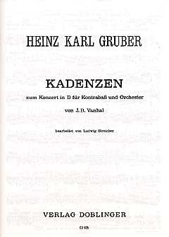 Heinz Karl Gruber: Kadenzen
