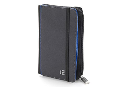 Moleskine Double Wallet, Payne's Grey, (4.25 x 7 x 1.25)