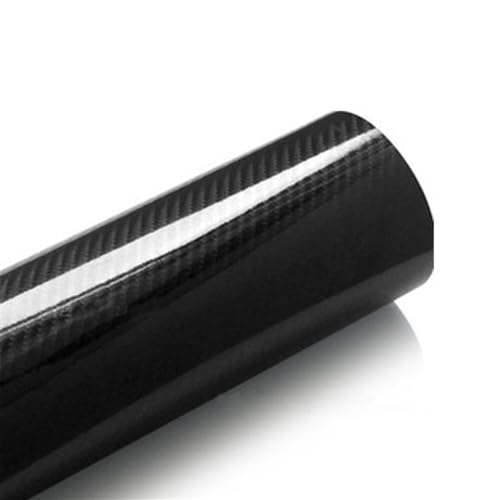 Film vinyle fibre de carbone 5D noir 20x152cm pour customisation auto
