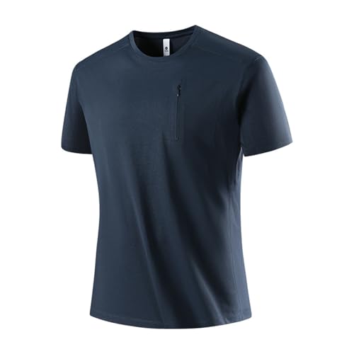 T-shirt été homme en soie glacée fluide avec col rond haut de gamme