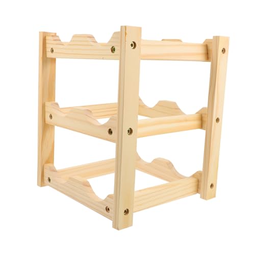 Estante de Madera para Botellas de Vino Mikinona Beige miniatura 1