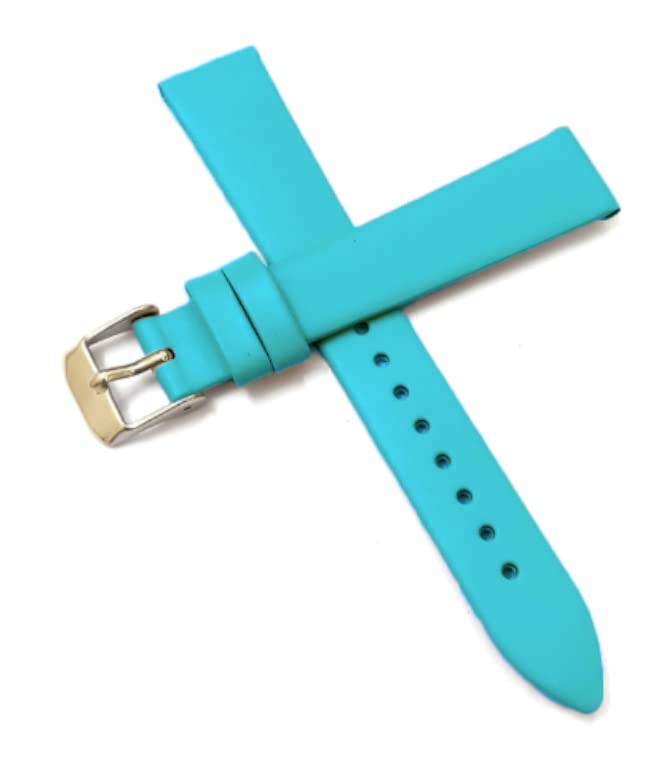 SBWC Blue Leather Strap 14mm Genuine Leather Blue Strap Silver Buckle Clasp Watch Band Strap for Men and Women (B0B5DPNT12) Amazon Price History, Amazon Price Tracker