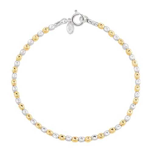 Silpada 'Lula' Beaded Bracelet in Sterling Silver & 18K Gold Plate, 7.5