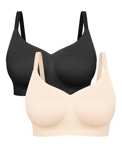 Image of FeelinGirl Bralettes for Women with Support Comfortable Bras No Underwire Seamless Everyday Bras
