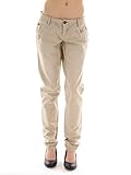 khujo Stoffhose Trousers Anouk beige Taschen Knitteroptik Ziernähte 1243PN133D (26/34)