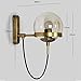 Wall Sconces, Wall Lamp PostGlass Ball Wall Light Retro Industrial Wrought Iron 1 Light E27 Bedroom Bedside Minimalist Aisle Wall Sconce Lighting Fixture Spotlights (Color : Animal Horse)(Animal Ho