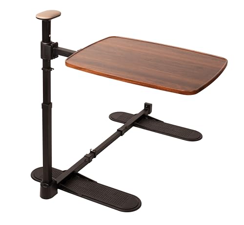 Product Image of the Stander Wonder Tray Plus, Adjustable Recliner Swivel TV Tray with Standing Handle for Seniors & Elderly Adults, Walnut Laptop Desk for Couches & Chairs, Mobility Aid Sit and Stand Assist