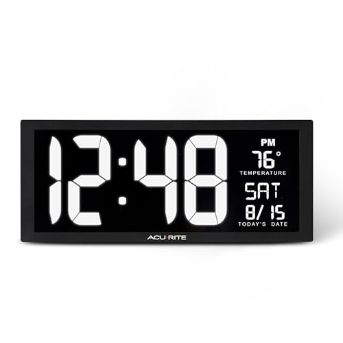 AcuRite 75159M 14.5' Large White LED Digital Clock Inch
