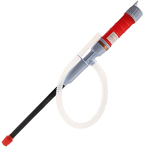 Chereda Pompe de distribution de liquide à piles, rouge, bleu, portable, petite pompe à carburant à manivelle