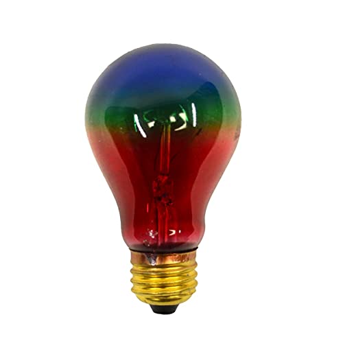 TG,LLC Treasure Gurus 25W Rainbow Lightbulb 25 Watt Color Light Bulb Decorative Ambient Bedroom Party Mood Lighting Decor