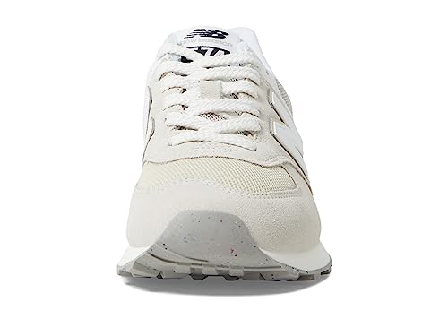 Image of New Balance Unisex 574 V2 Familiar Ground Sneaker,White /Grey,Men 4.5 / Women 6