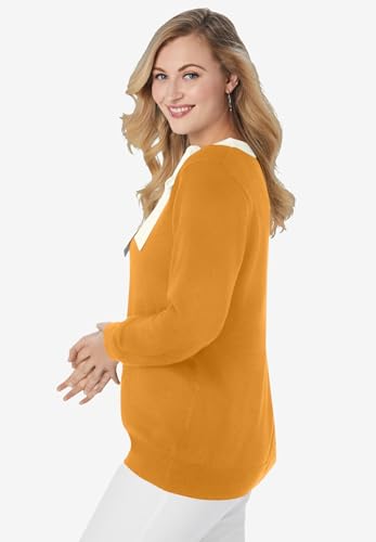Jessica London 1370023080432MK18/20~18/20 Women'S Plus Size Tie-Neck Sweater thumb #3