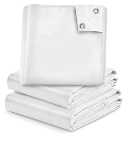 Image of SIGMA (LABLE) 15FT X 12FT 230 GSM Tarpaulin Sheet Waterproof Heavy Duty Tirpal Tadpatri Tarpal UV Treated, Vehicle Rain Protection, Home Roof Shed Temporary Shelter Tent Multipurpose Cover, White