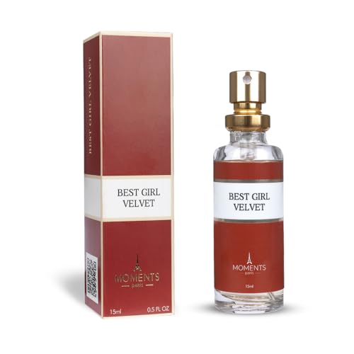 Perfume de Bolsa Feminino BEST GIRL VELVET 15ml Moments Paris Maravilhosa Fragrância Floral Frutado Parfun Sapatinho Vermelho Longa Duração Alta FIxação Projeção EDP Mini Spray Noite Dia Mulher Jovem Sofisticada Decidida e Sensual.