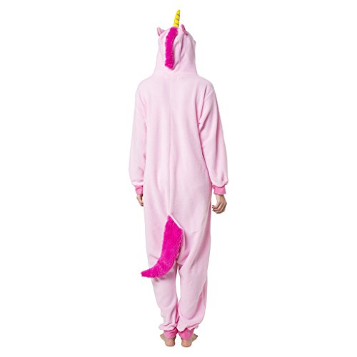 Katara 1744 Geluksbeer, onesie, regenboogkostuum, dieren, party, carnavalskostuum, roze, verkleedpartij, slaappak, joggingpak, cosplay, roze regenboog