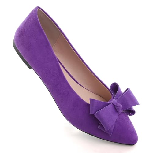 Image of SAILING LU Women's Bow-Knot Pointed Toe Ballet Flats