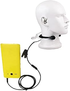 Lsgoodcare 3.5MM Plug Adjustable Throat Mic Anti-Noise Tactical Neckband Vocal Hands-Free in-Ear Military