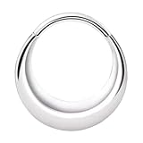 Aro de acero inoxidable para cartílago de la nariz, anillos elegantes para fiestas, bodas, uso diario, anillos elípticos distintivos, 1.2 8mm, como se describe, como se describe