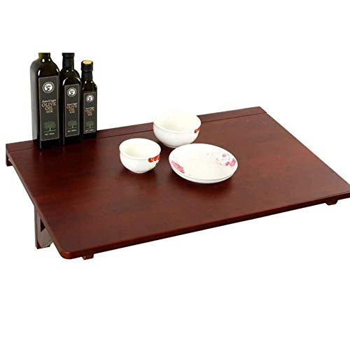 Table pliante de chevet pour petits espaces LUNEZY en bois mural 60x40