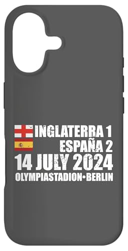 Carcasa para iPhone 17 Euro Fútbol Inglaterra 1 España 2 Ganadores Final 2024