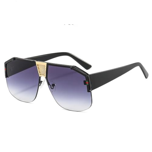 Lunettes de soleil dégradées carrées léopard homme femme monture alliage