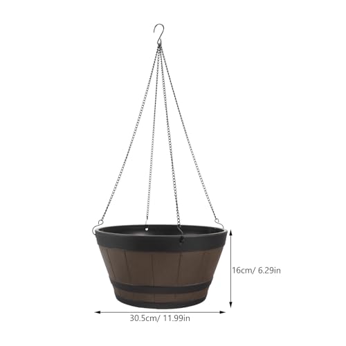 SHINEOFI Hanging Flower Pot Indoor Outdoor Hanging Basket 12-Inch Resin by SHINEOFI - Used condition - Image 9
