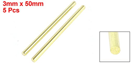 uxcell 5 Pcs Car Helicopter Model DIY Brass Axles Rod Bars 3mm x 50mm