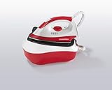 CLEANmaxx 02136 Turbo Dampfbügeleisen | Sensorgesteuerte Ein- und Ausschaltung | Überhitzungsschutz | 2300 Watt | Dampfrate 30 g/min | rot / weiß