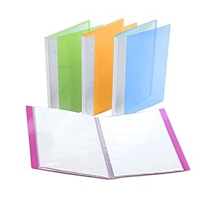 Portalistini,Portalistino 4 pezzo A4 30 Tasche Multicolore Lati Visualizza portafoglio Libro Presentazione Cartella con Copertura Flessibile