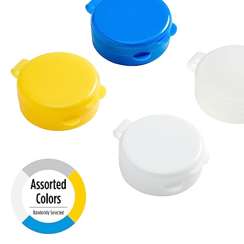 Image of EZY DOSE Daily Round Pocket Pharmacy, Portable On-The-Go, Pill Box, Organizer and Vitamin Containers, Snap Shut Lids, Perfect For Traveling, Colors May Vary, 2 Pack, BPA Free