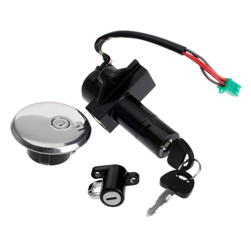 Juego de llaves y cerraduras de moto para Suzuki GN250 GS750 con tapa de depósito