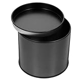 JECOMPRIS Runder Mattierter Weißblech teedose mit Deckel Luftdichter Kleiner Aufbewahrungsbehälter für Kaffee Tee Süßigkeiten und Gewürze Langlebiger Metallkanister für Zuhause und Büro