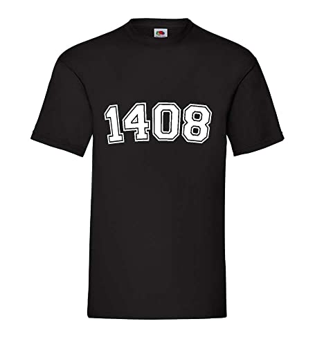 T-shirt pour homme noir XXXL 1408 en coton basique à col rond