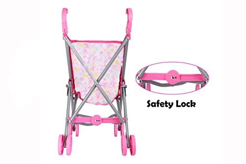 Dream Collection 12' Baby Doll Care Gift Set With Stroller,Pink #TOP4