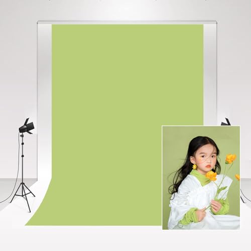 Fond Vert Pomme Texture Vintage Peinture Huile en Tissu Haute Densité 5x7ft