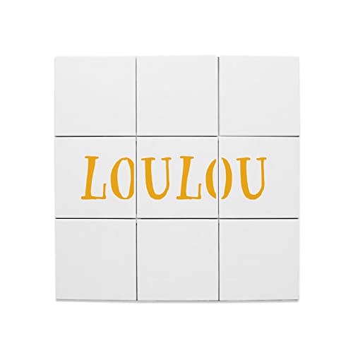 Carreaux céramique 20x20 cm lot de 9 Loulou Mignon 60x60cm