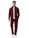 Gopune Men's Tracksuits 2 Piece Casual Athletic Jogging Warm Up Sweat Suits Workout Sports Sets,Wine Red XL