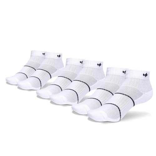 Diadem Sports Performance Quarter Socks 3 Pack | Cushioned Athletic Unisex Socks - Moisture-Wicking, Breathable, Arch Band