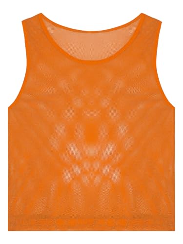 Kids Boys Girs Sports Basketball Football Jersey Team Training Vest Hollow Out Mesh Scrimmage Tank Tops