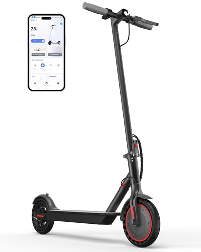 NAVIC Electric Scooter with Dual Suspension 8.5 Tires 350W Motor 19 Mph Max 19 Miles Range Foldable E Scooter for Adults with Braking App Control