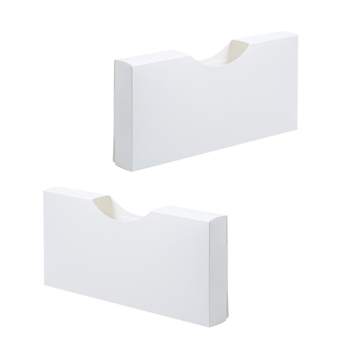 Soporte para bolsas de plástico blanco en cocina u oficina, organizador funcional en pack de 2