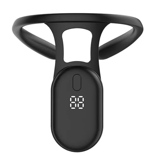 Ultrasonic Portable Lymphatic Neck Massager Body Shaping & Soothing Therapy Device (Black)