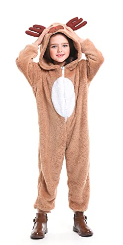 Disfraz infantil de reno navideño unisex 8-9 Años miniatura 1