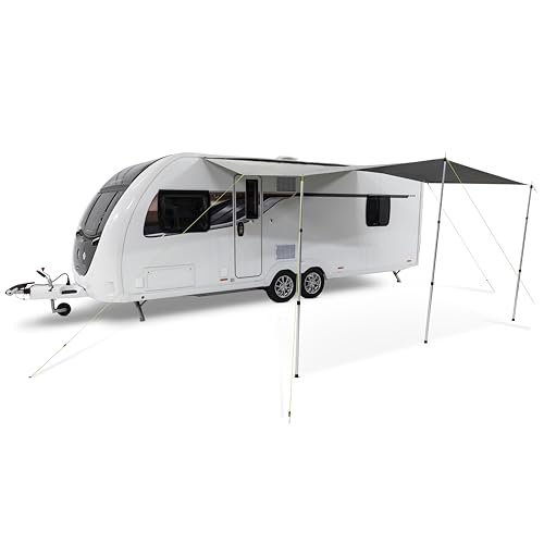 Dometic Caravan Sun Canopy Lightweight Reflective Sun Shade with Telescopic Aluminium Poles UV Protection & Temperature Control Versatile Canopy for Caravans (200)