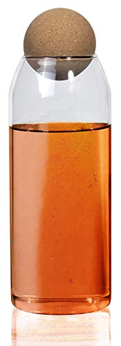 Night Table Bedside Guestroom Water Carafe, Home Bar Liquor Glass Decanter with Stopper