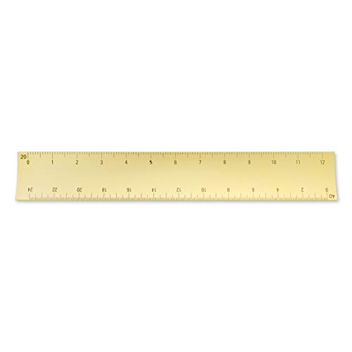 Image of Alumicolor 6-inch Aluminum Engineer Hollow Scale for School, Office, Art and Drafting, 6IN, Gold