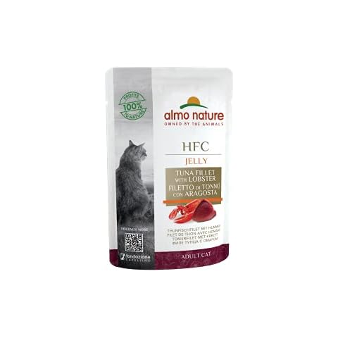 Almo Nature HFC Cuisine Wet Cat Food Pouch - Tuna Fillet & Lobster (Pack of 24 x55g) Cover